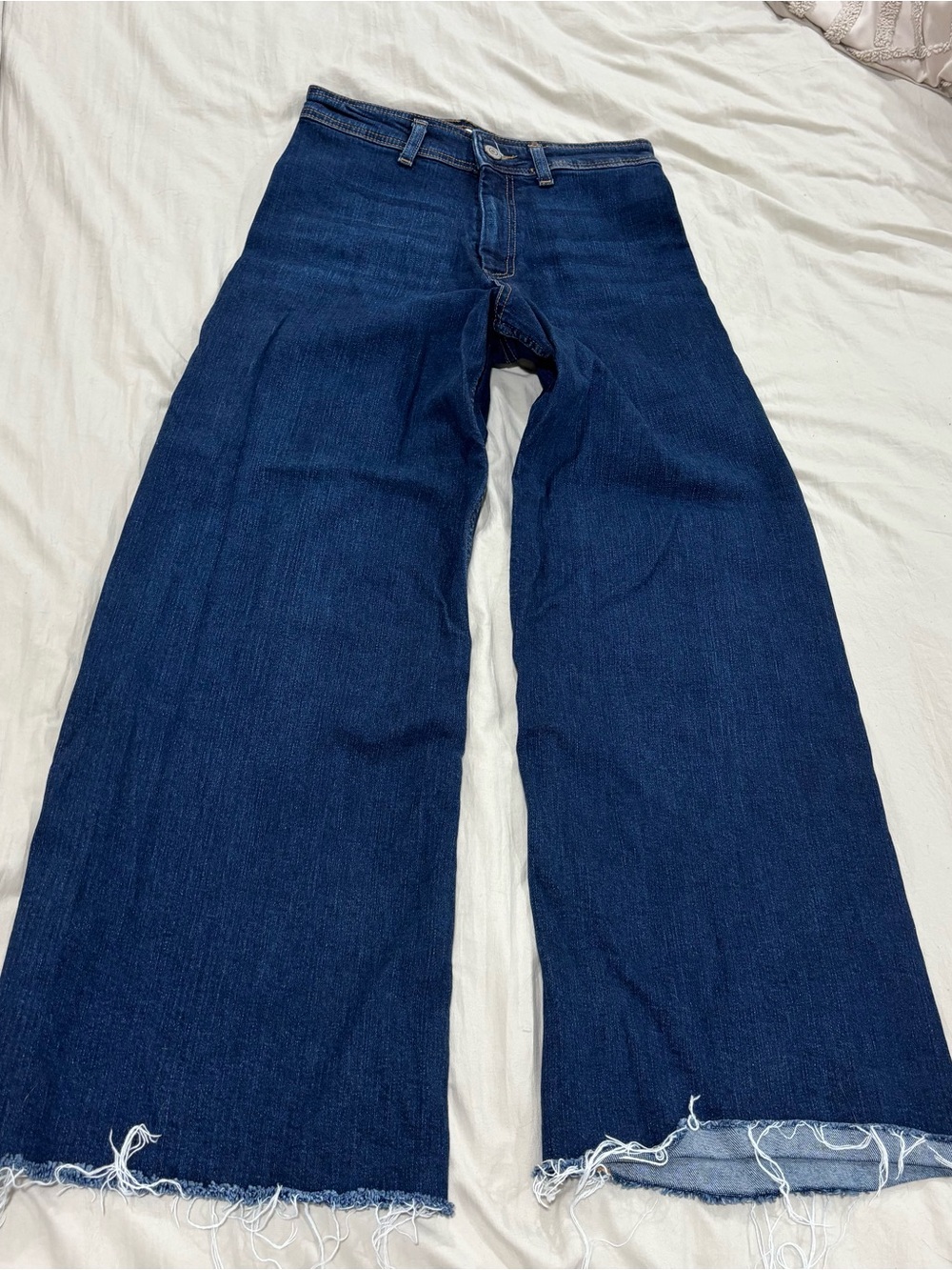 Zara ZW Marine High Rise Wide Leg Jeans Size 6